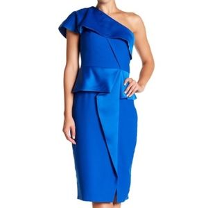 Ted Baker London Pana One Shoulder Peplum Dress